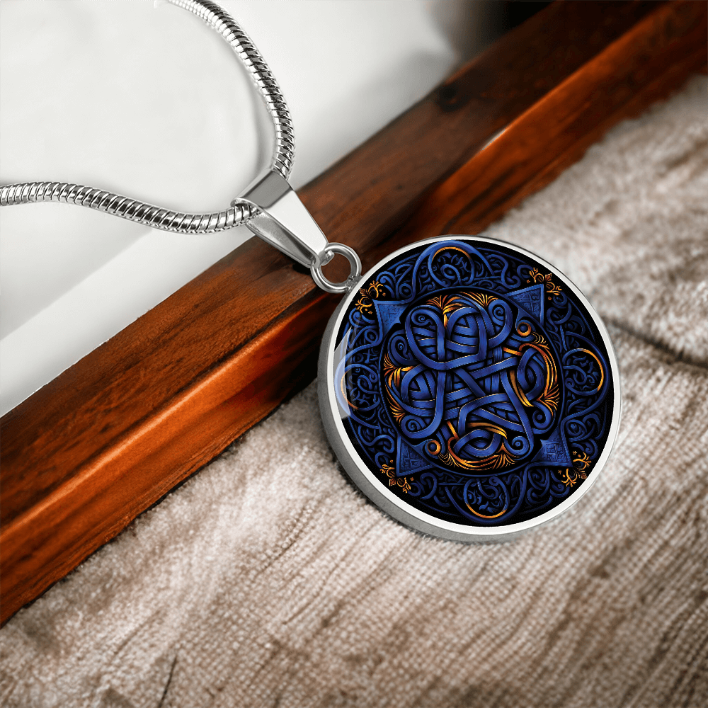 Blue Celtic Knot Necklace - Romantic Pendant Jewelry