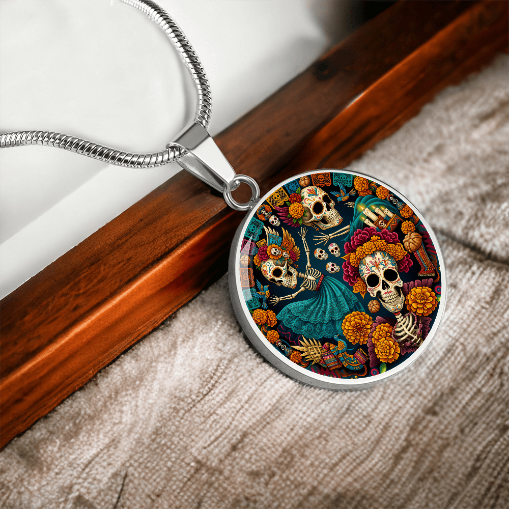 Day of the Dead Necklace - Día de los Muertos Pendant Jewelry