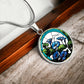 Blue Morning Glory Necklace