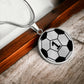 Soccer Necklace Gold - Silver Soccer Ball Pendant - Football Necklace For Mom or Dad - Soccer Jewelry For Girl & Boy - Soccer Charm Necklace