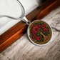 Celtic Tree of Life Pendant Necklace - Poppy August Birth Flower Jewelry