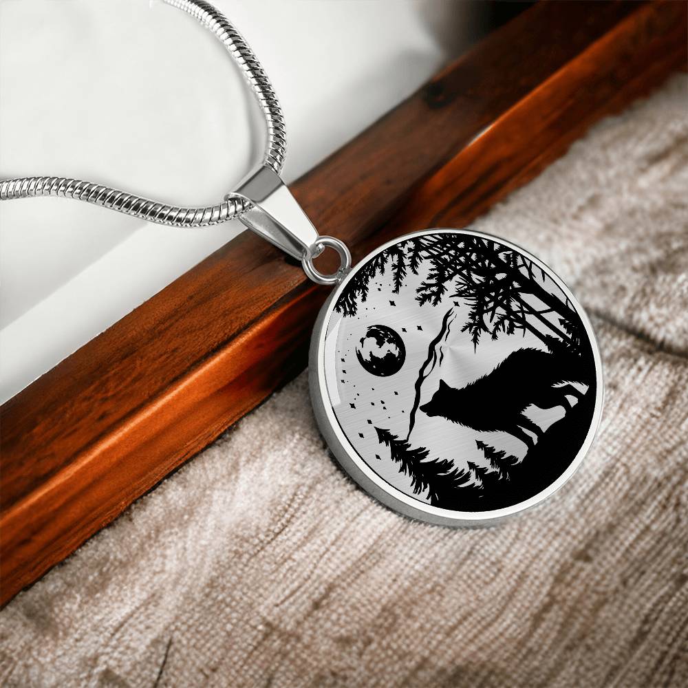 Silver Wolf Necklace