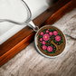 Celtic Tree of Life Pendant Necklace - Peony November Birth Flower Jewelry