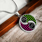 Virgo & Aquarius Necklace - Couples Zodiac Yin Yang Pendant Jewelry