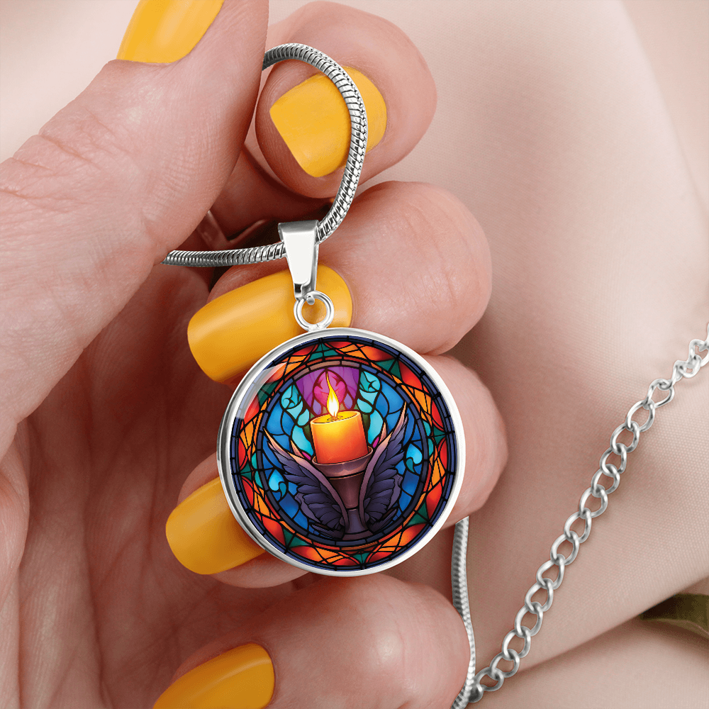 Advent Candle Necklace - Christian Pendant Jewelry