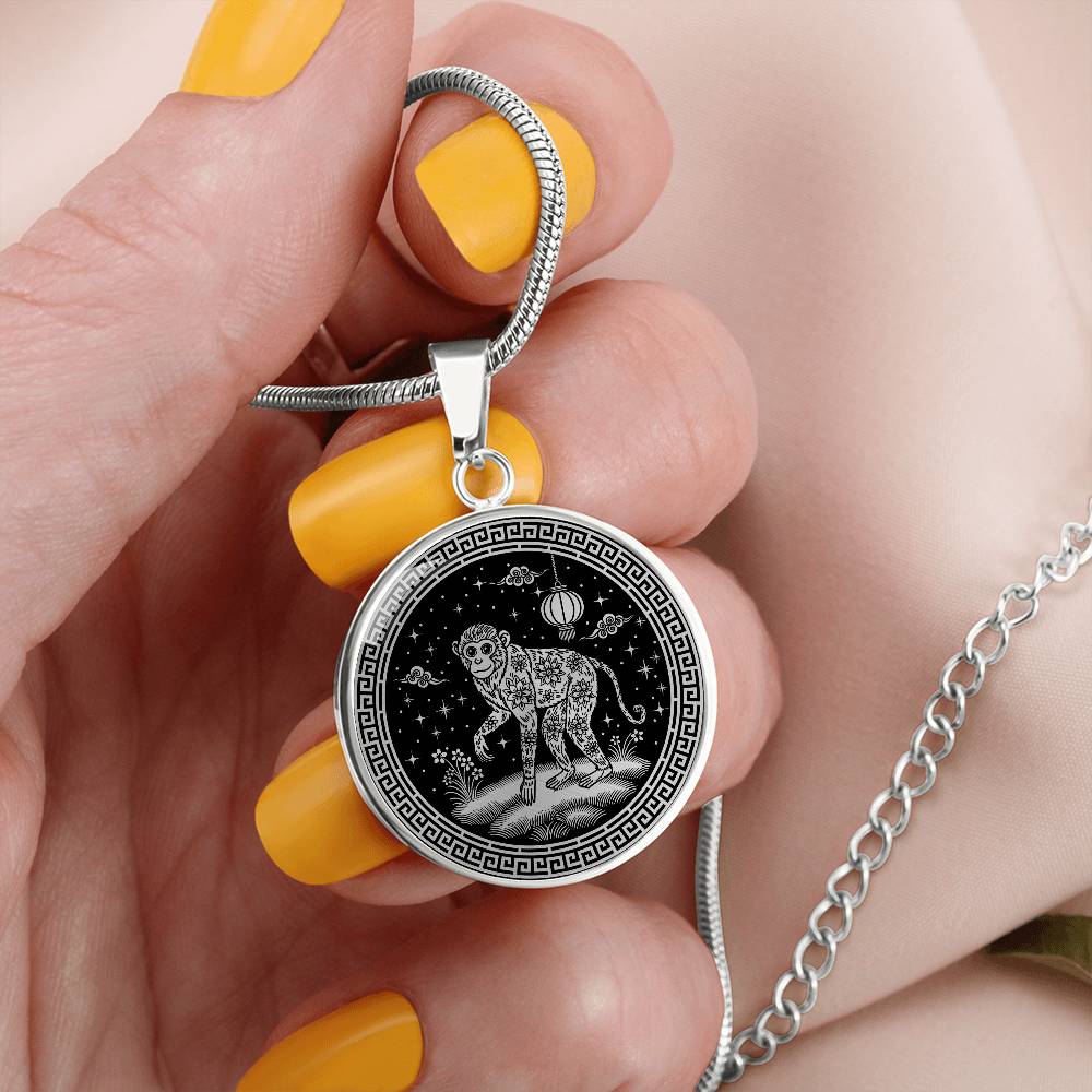 Monkey Necklace Chinese Zodiac Animal Pendant Jewelry