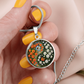 Daffodil Yin Yang Necklace - March Birth Month Flower Pendant Jewelry