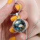 Water Lily Necklace - July Birth Flower Pendant Jewelry