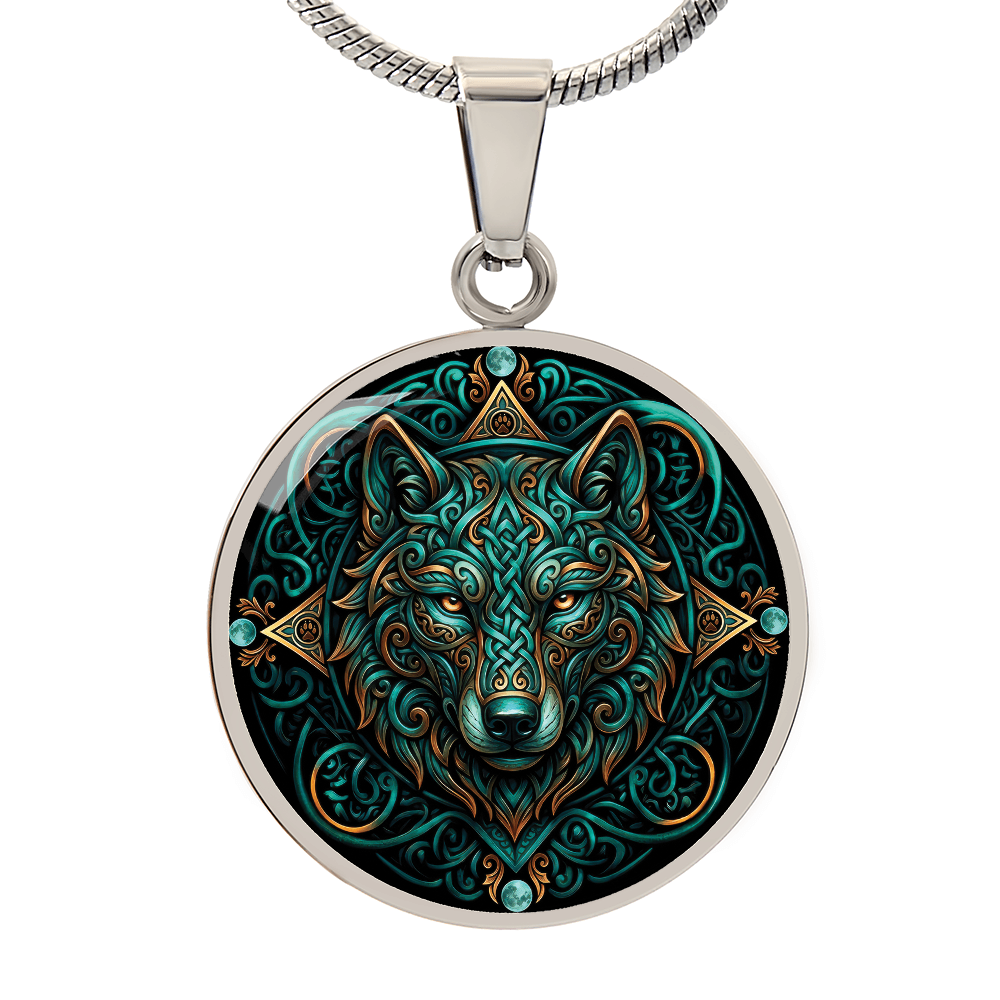 Celtic Wolf Necklace - Symbolizing Guardianship and Protection