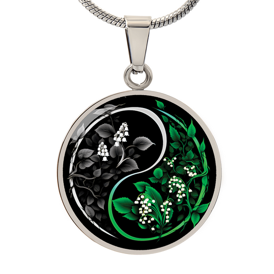 Lily of the Valley Necklace - May Yin Yang Birth Flower Jewelry