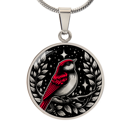 Red Bird Necklace - Wildlife Pendant Jewelry