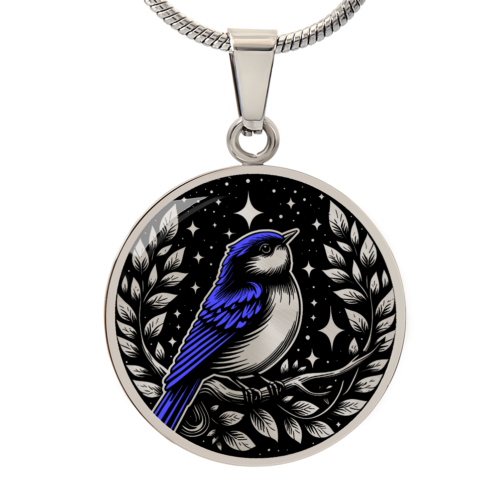 Eastern Bluebird Necklace