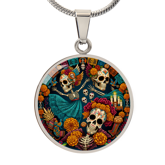 Day of the Dead Necklace - Día de los Muertos Pendant Jewelry