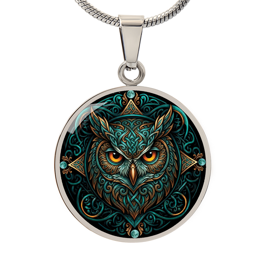 Celtic Owl Necklace – Symbolizing Wisdom and Spiritual Guidance