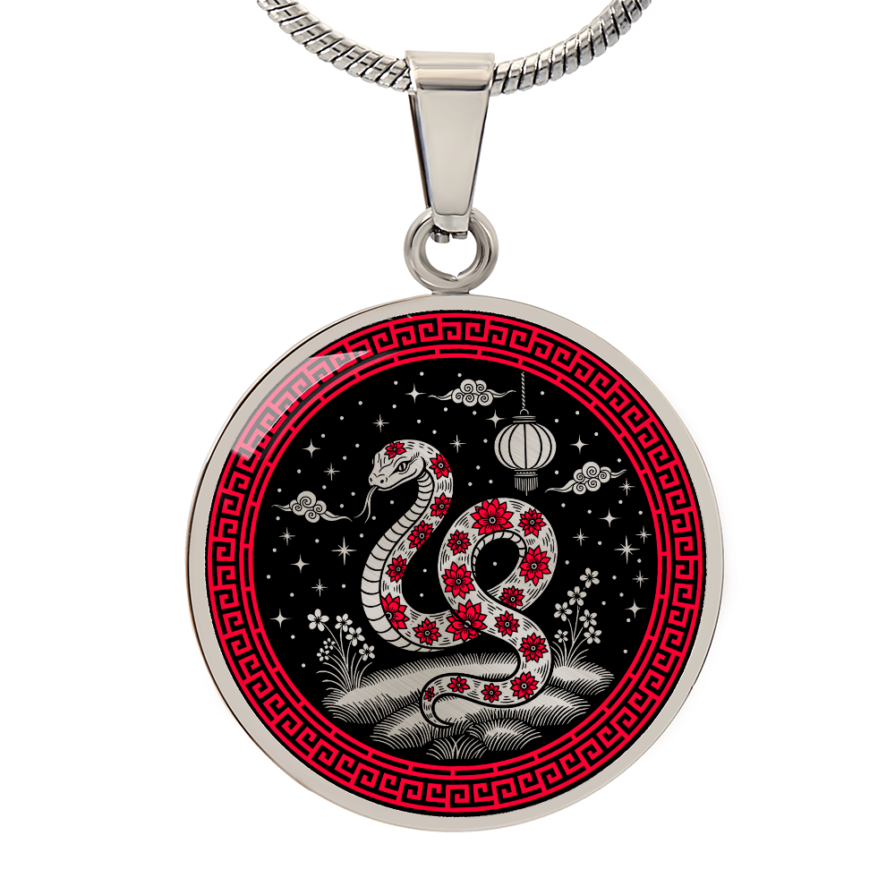 Snake Necklace - Chinese Zodiac Charm Pendant