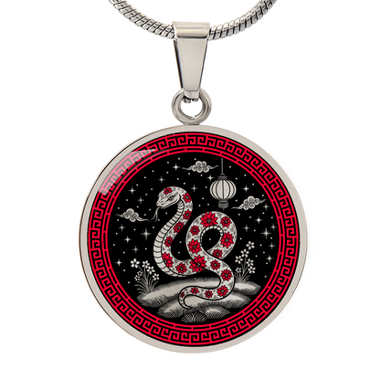 Snake Necklace - Chinese Zodiac Charm Pendant