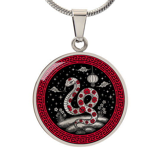 Snake Necklace - Chinese Zodiac Charm Pendant