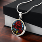 Carnation Necklace - January Birth Flower Pendant Jewelry