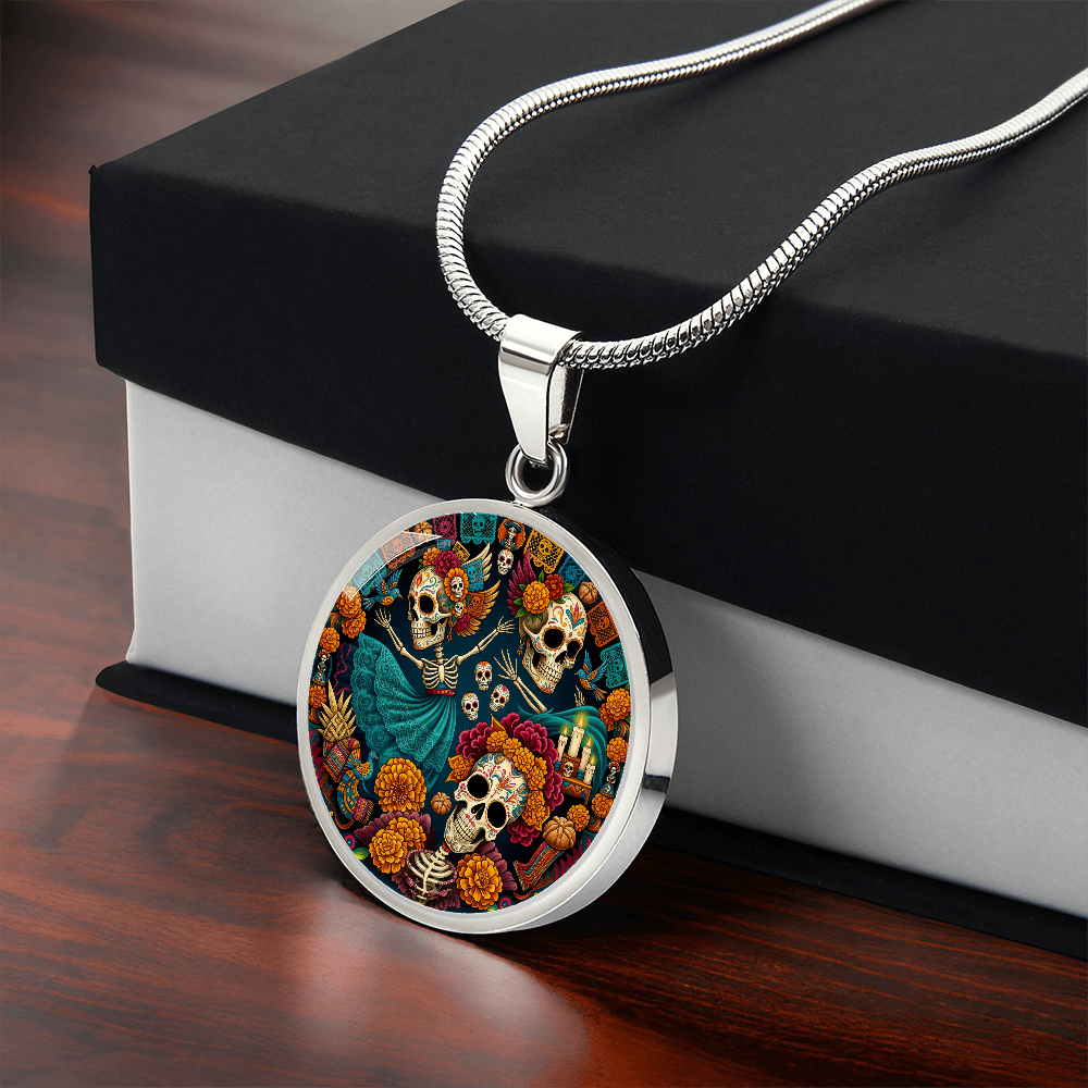 Day of the Dead Necklace - Día de los Muertos Pendant Jewelry