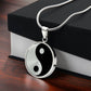 Silver Pendant Yin Yang Necklace with gift box