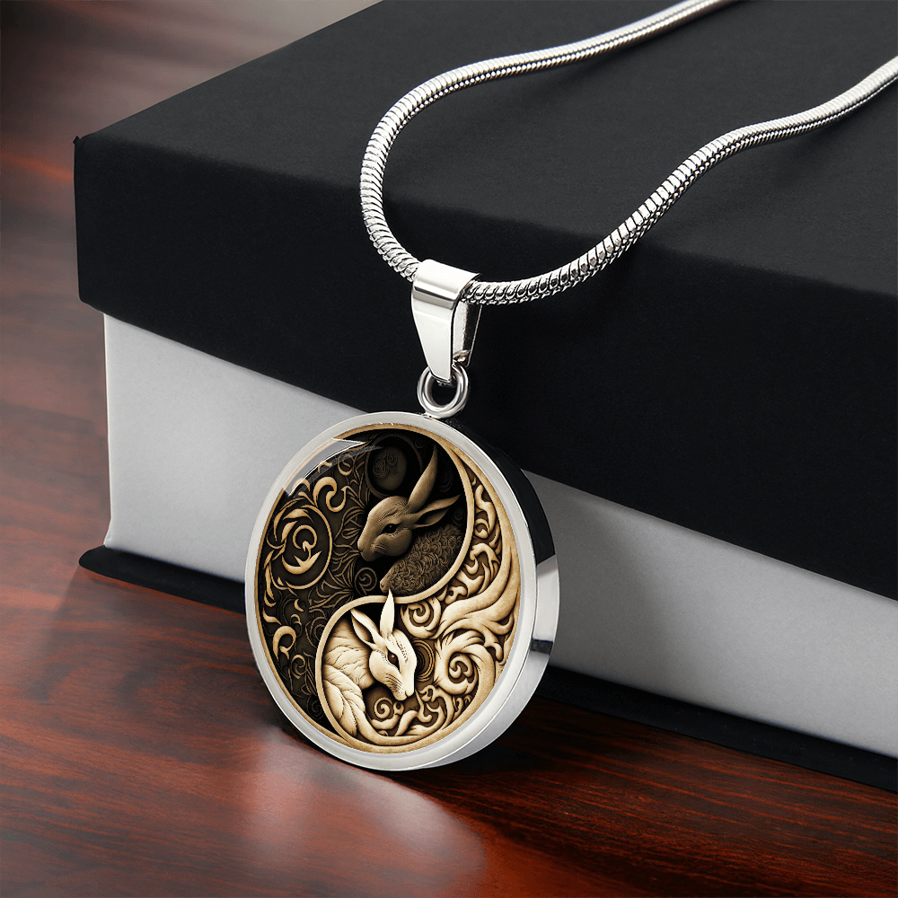 Yin Yang Rabbit Necklace