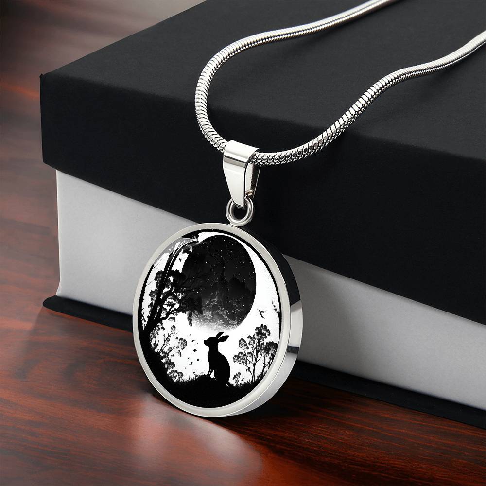 Moon and Rabbit Necklace