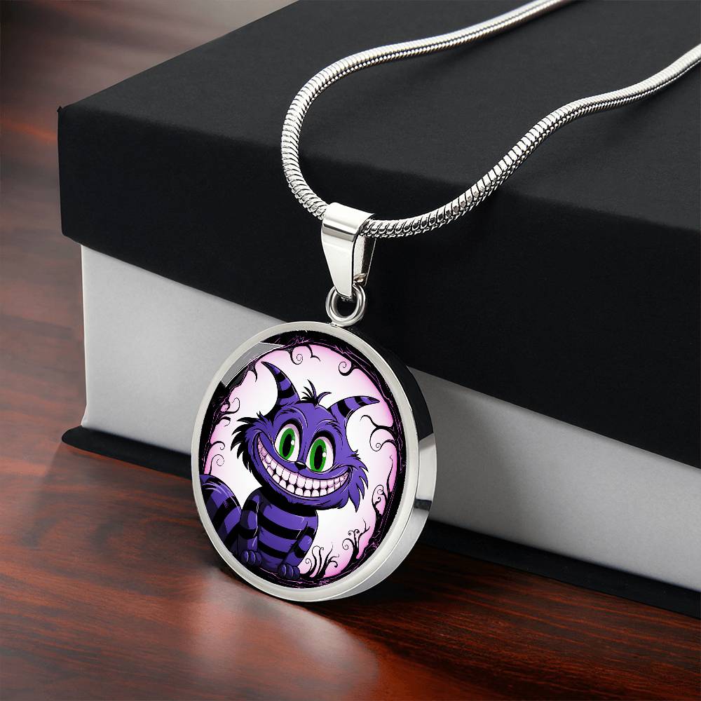 Cheshire Cat Necklace with box