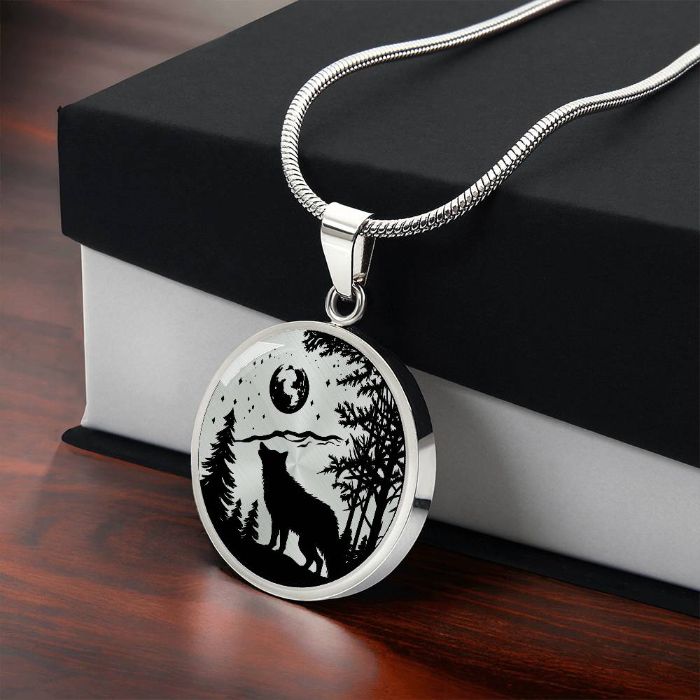 Silver Wolf Necklace