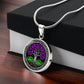 Celtic Tree of Life Necklace The Perfect Growth & Protection Gift For Her. Engraved Gold Plated Yggdrasil Aurora Borealis Amethyst Pendant