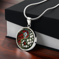 Rose Yin Yang Necklace - June Birth Month Flower Pendant Jewelry