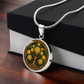 Celtic Tree of Life Pendant Necklace - Chrysanthemum November Birth Flower Jewelry