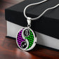 Gift box with an elegant silver pendant Zodiac Necklace. This jewelry offers personalization with an engraving option for a name.
