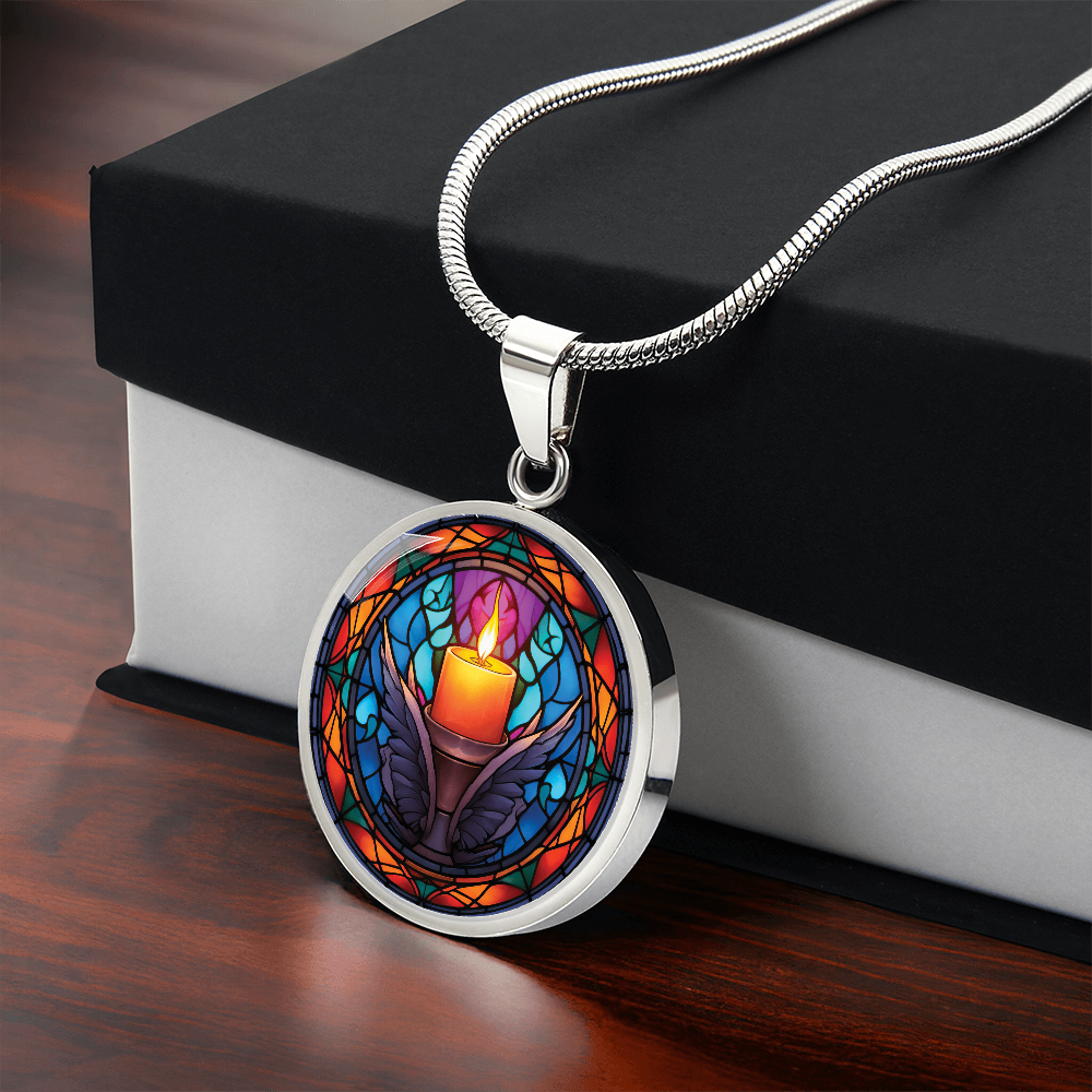 Advent Candle Necklace - Christian Pendant Jewelry