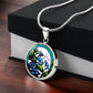 Blue Morning Glory Necklace