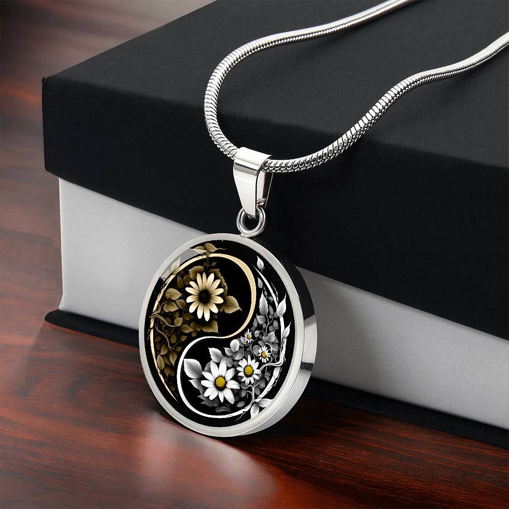 Daisy Yin Yang Necklace with box