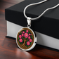 Celtic Tree of Life Pendant Necklace - Peony November Birth Flower Jewelry