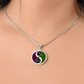 Virgo & Aquarius Necklace - Couples Zodiac Yin Yang Pendant Jewelry