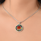Red Rose Necklace - June Birth Flower Pendant Jewelry
