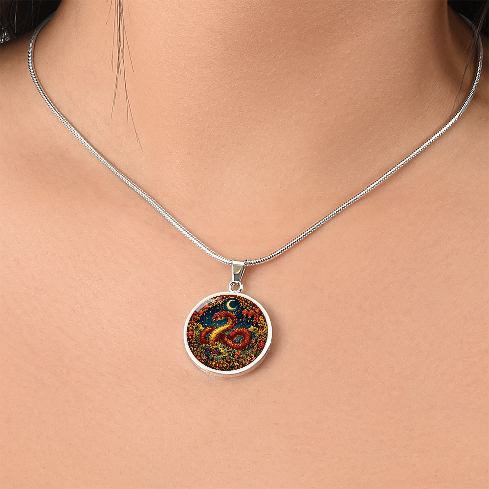 Year of The Snake Necklace - Chinese Zodiac Animal Charm Pendant Jewelry