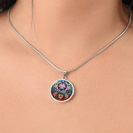 Halloween Morning Glory Necklace