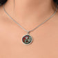 Poppy Yin Yang Necklace - August Birth Month Flower Pendant Jewelry