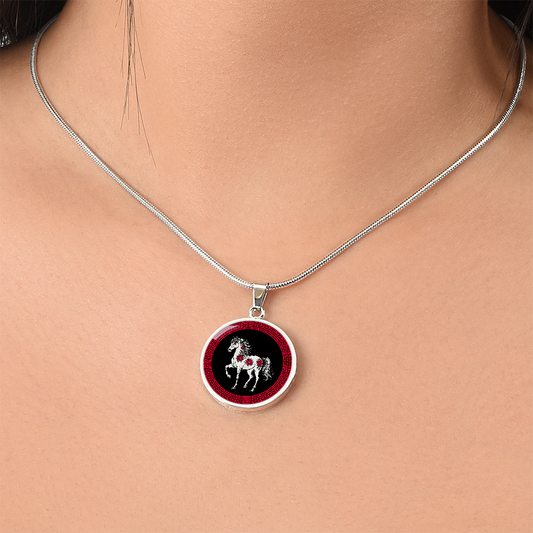 Horse Necklace Chinese Zodiac Pendant Jewelry