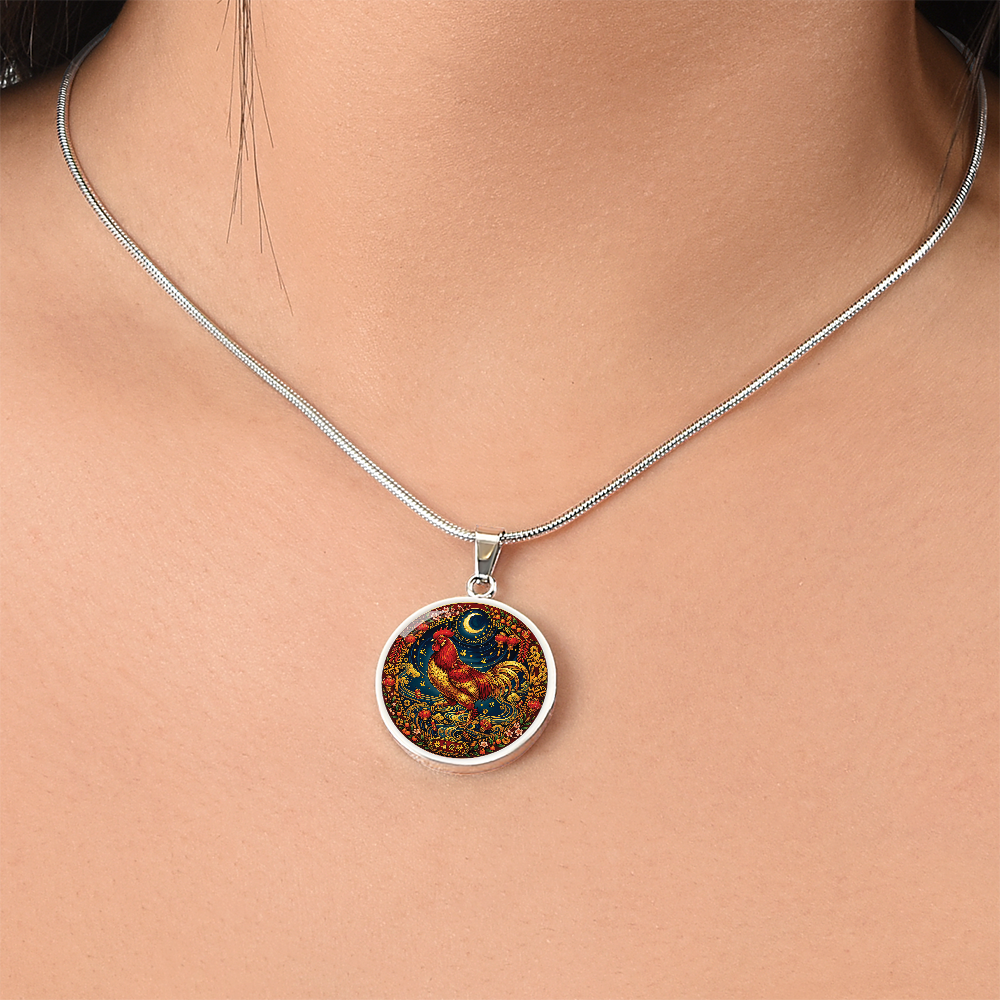Year of The Rooster Necklace - Chinese Zodiac Animal Charm Pendant Jewelry