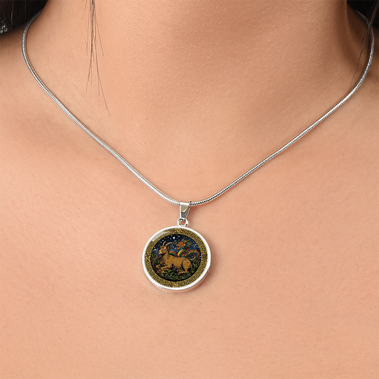 Dragon & Goat Necklace - Couples Chinese Zodiac Animal Pendant Jewelry