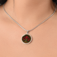 Celtic Tree of Life Pendant Necklace - Gladiolus August Birth Flower Jewelry