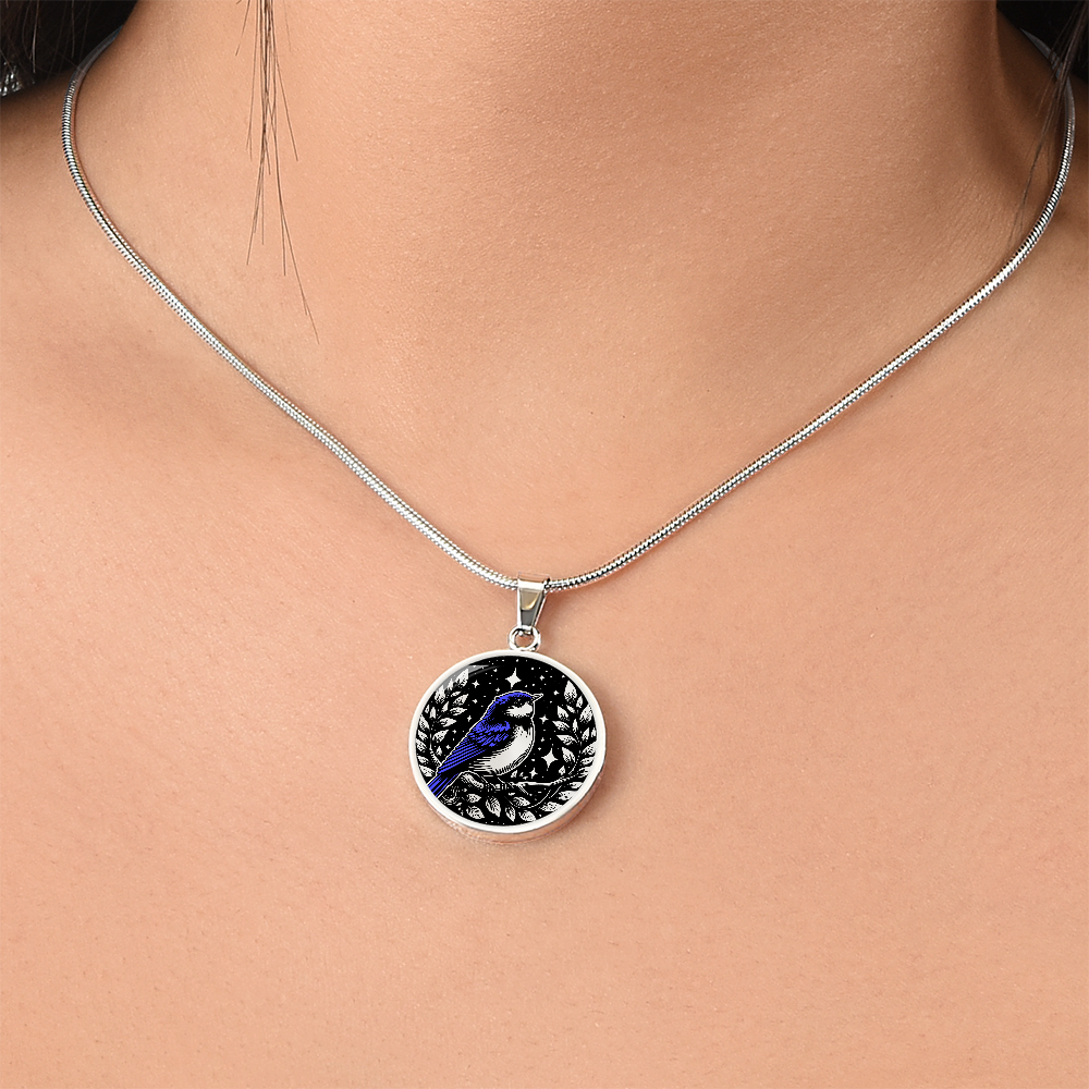 Eastern Bluebird Necklace