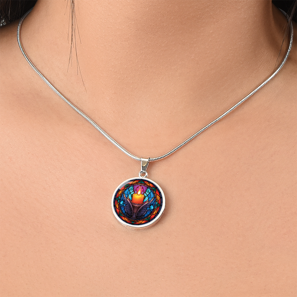 Advent Candle Necklace - Christian Pendant Jewelry