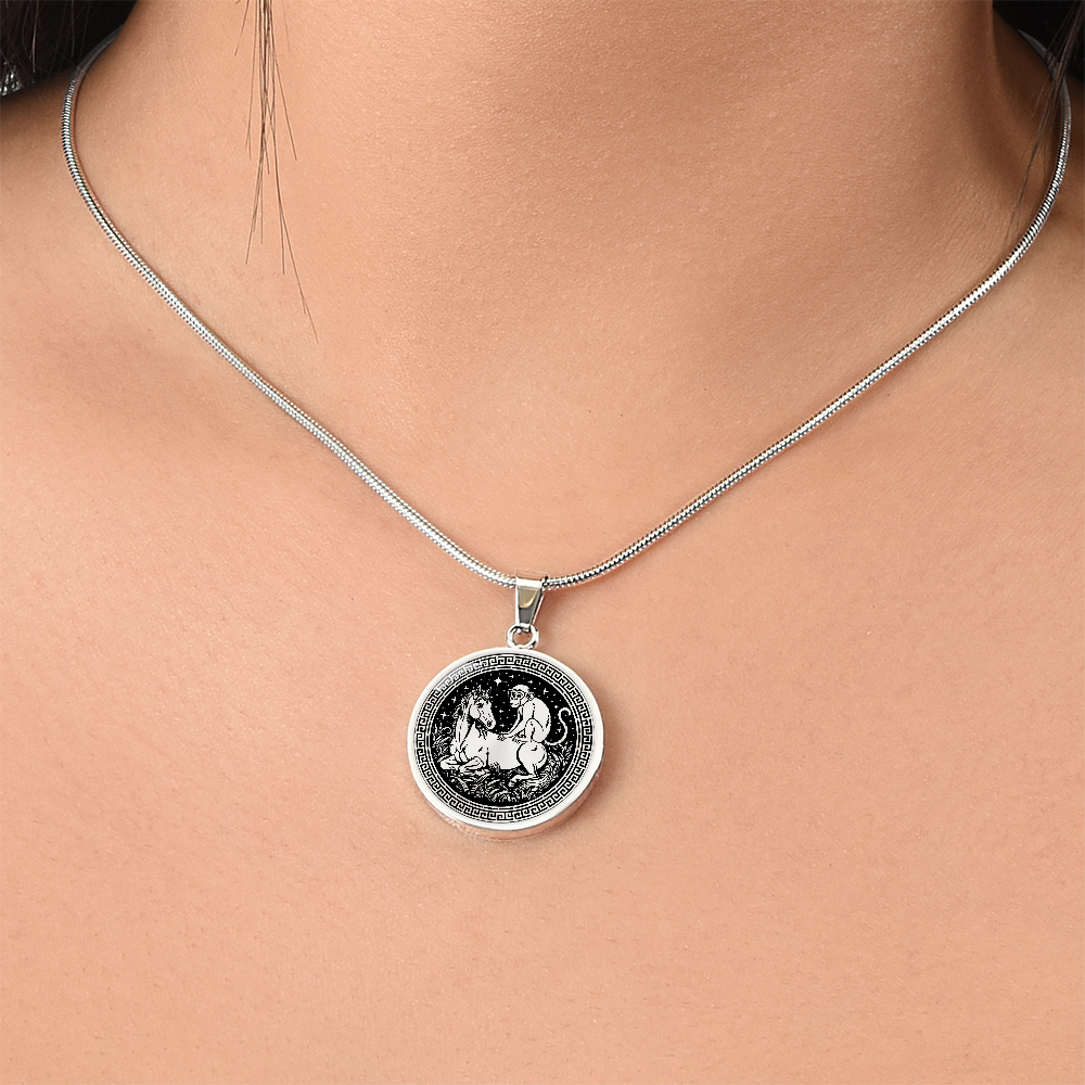 Monkey and Horse Necklace - Couples Chinese Zodiac Animal Pendant Jewelry