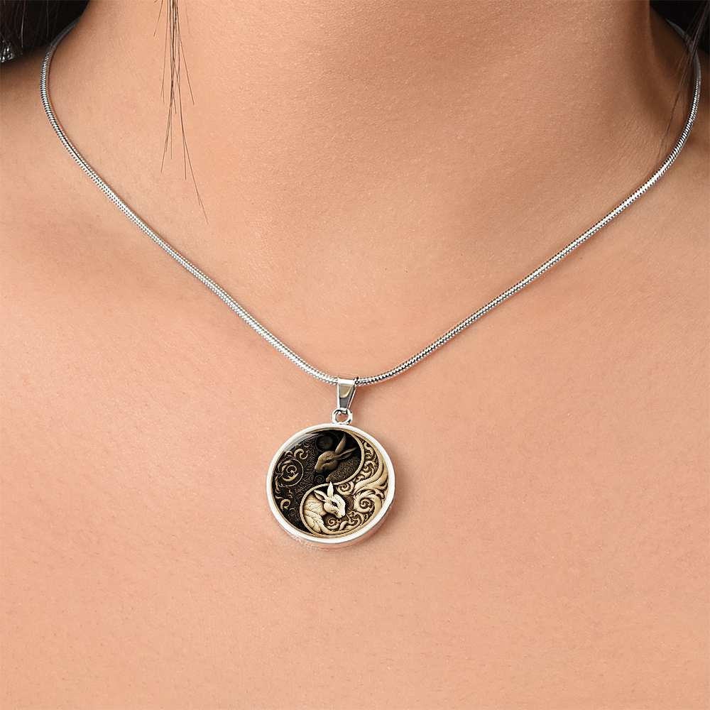 Yin Yang Rabbit Necklace