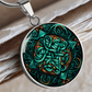 Teal Celtic Knot Necklace - Romantic Pendant Jewelry
